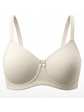 Amoena Mara Pocketed Wire-Free Back Closure Mastectomy Bra Off White 36G NEW